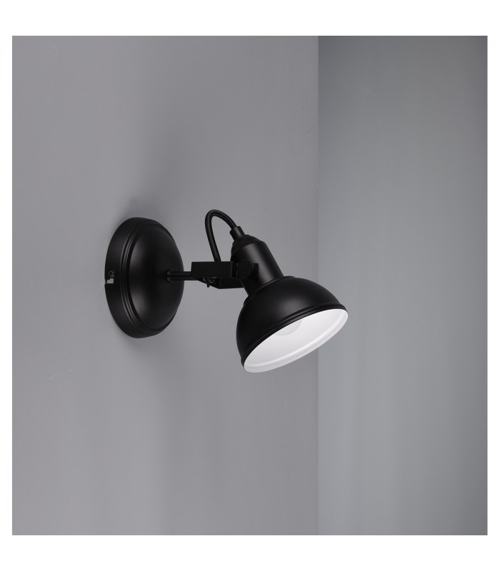 Gina Classic Dome Wall Lamp Black Matt-2