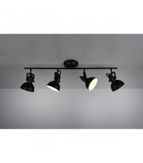 Gina Classic 4 Light Ceiling Spotlight Bar Black Matt-1