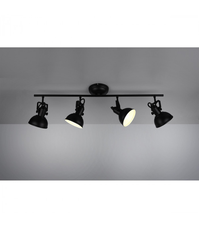 Gina Classic 4 Light Ceiling Spotlight Bar Black Matt-1