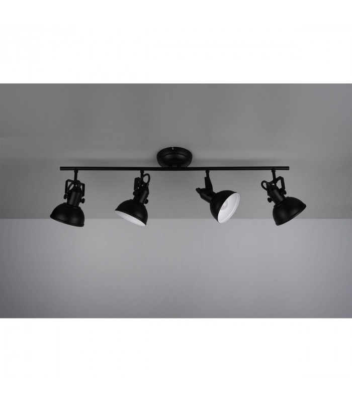 Gina Classic 4 Light Ceiling Spotlight Bar Black Matt-2