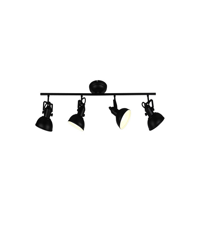 Gina Classic 4 Light Ceiling Spotlight Bar Black Matt-3