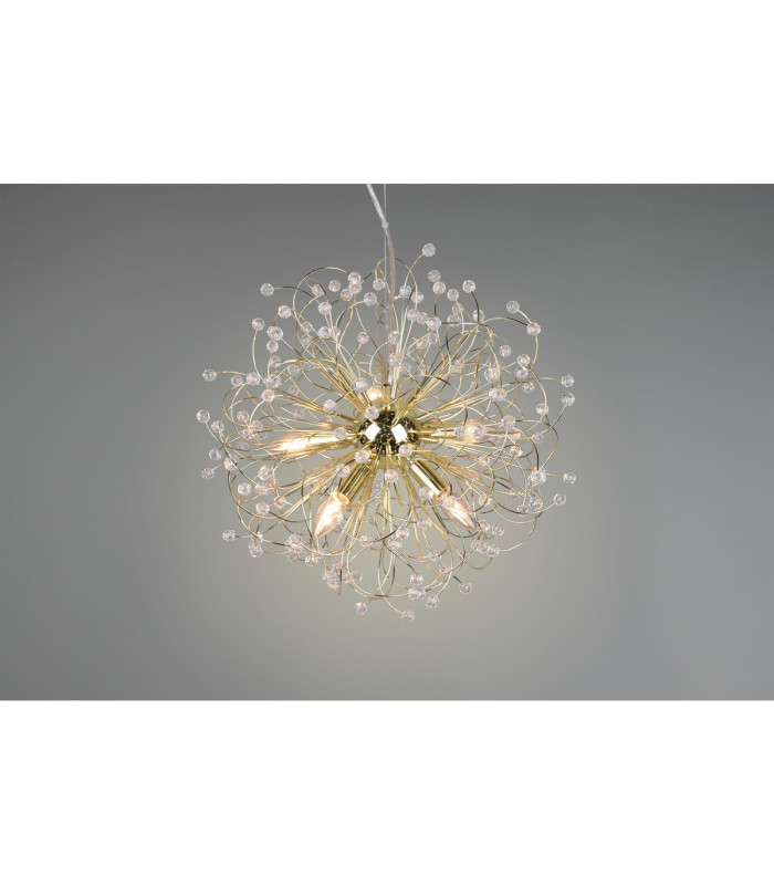 Gloria Modern 5 Light Pendant Ceiling Light Brass polished-3