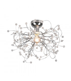 Gloria Modern Semi Flush Ceiling Light Chrome-1