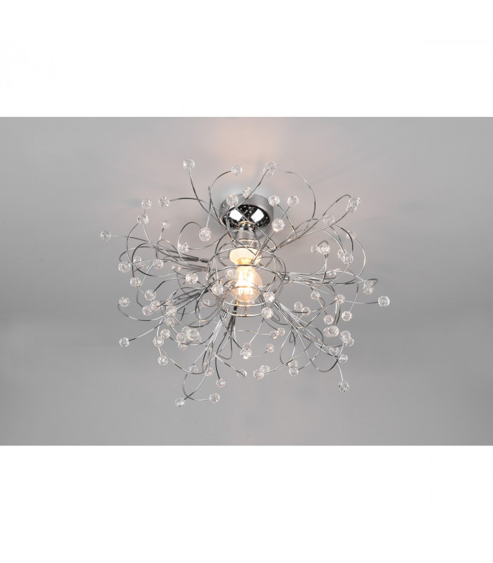 Gloria Modern Semi Flush Ceiling Light Chrome-3