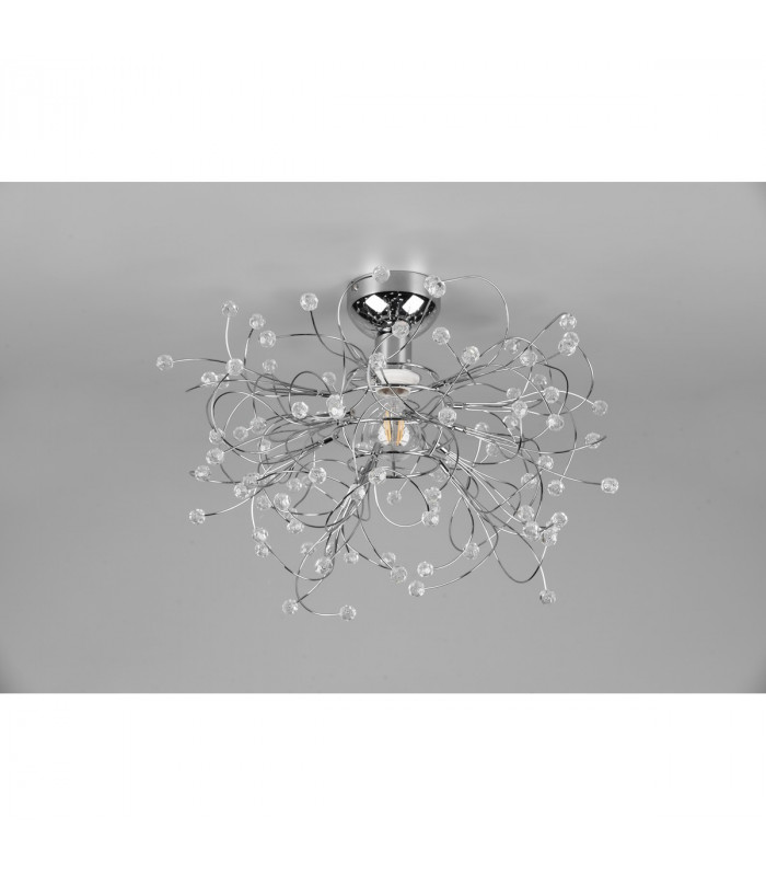 Gloria Modern Semi Flush Ceiling Light Chrome-4