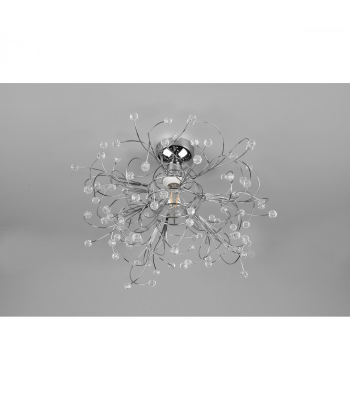 Gloria Modern Semi Flush Ceiling Light Chrome-5