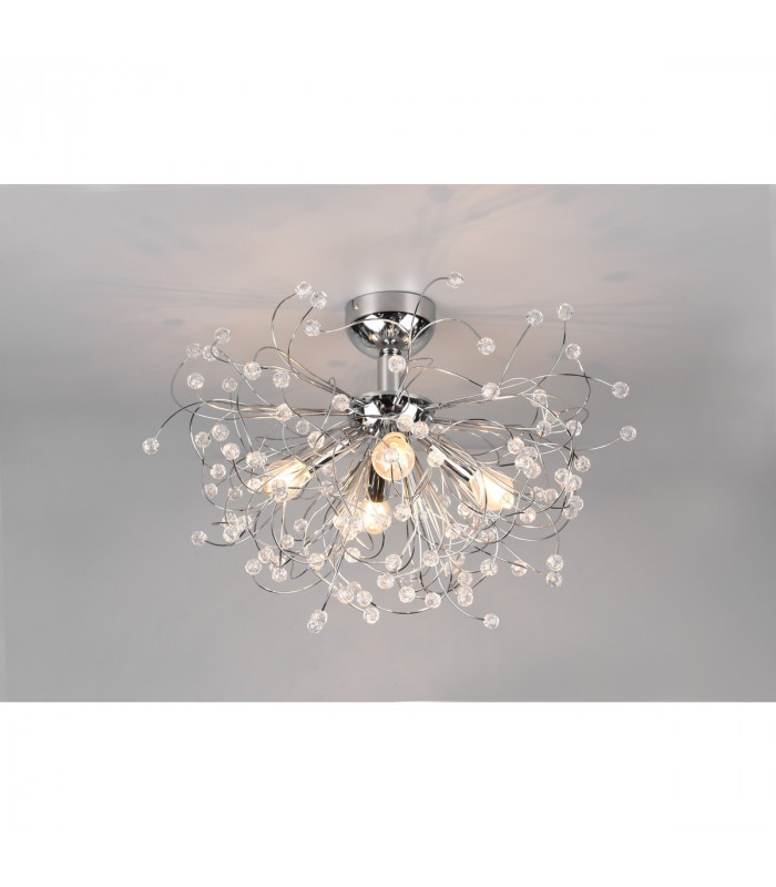 Gloria Modern 4 Light Semi Flush Ceiling Light Chrome-2