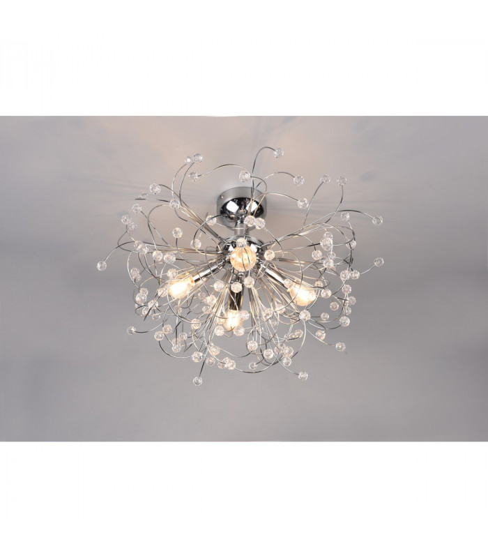 Gloria Modern 4 Light Semi Flush Ceiling Light Chrome-3