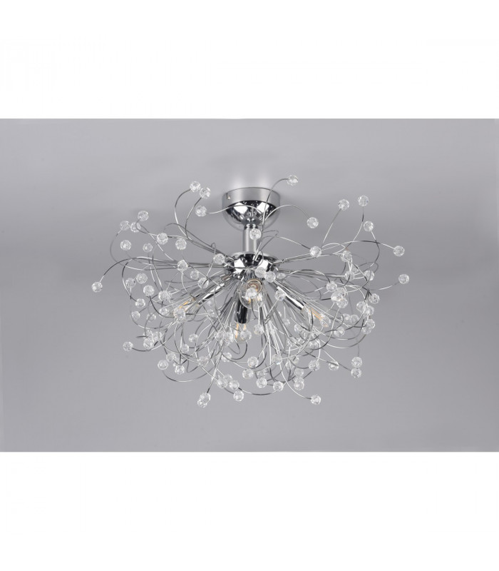 Gloria Modern 4 Light Semi Flush Ceiling Light Chrome-4