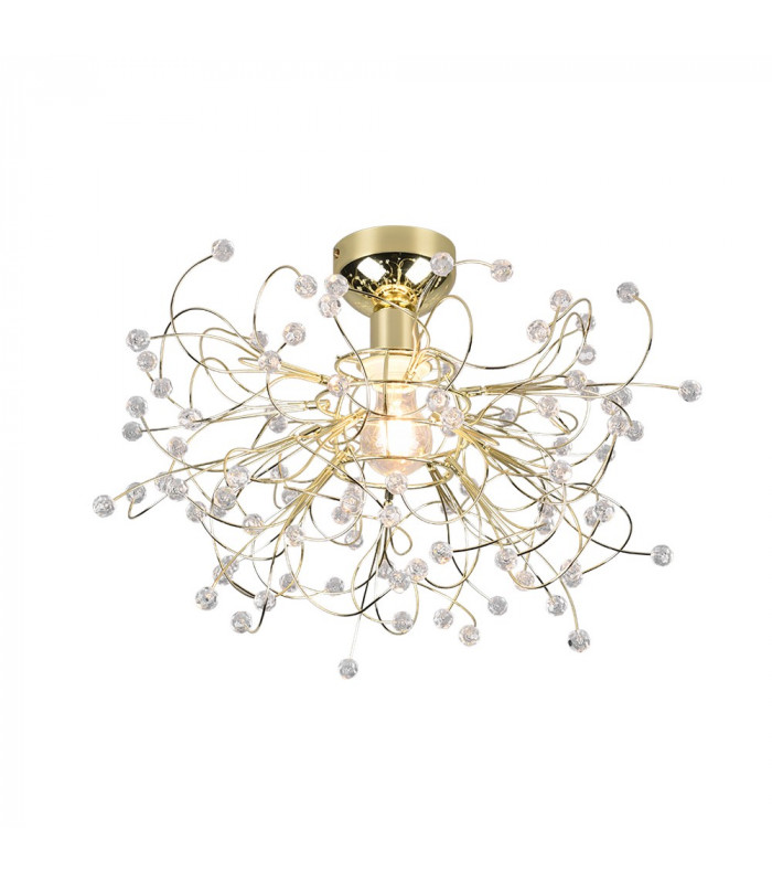Gloria Modern Semi Flush Ceiling Light Brass polished-1