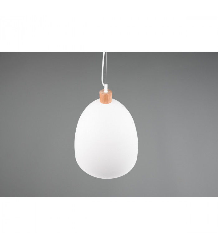 Jagger Modern 40cm Dome Pendant Ceiling Light White Matt-4