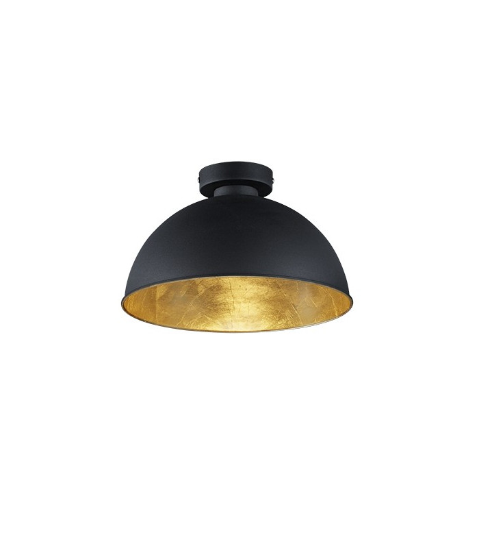 Jimmy Modern Bowl Semi Flush Ceiling Light Black-3