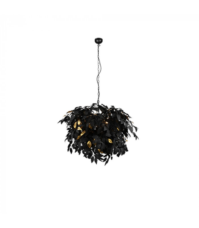 Leavy Modern 4 Light Pendant Ceiling Light Black Matt-1