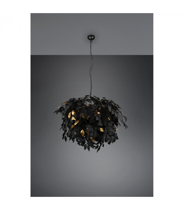 Leavy Modern 4 Light Pendant Ceiling Light Black Matt-2