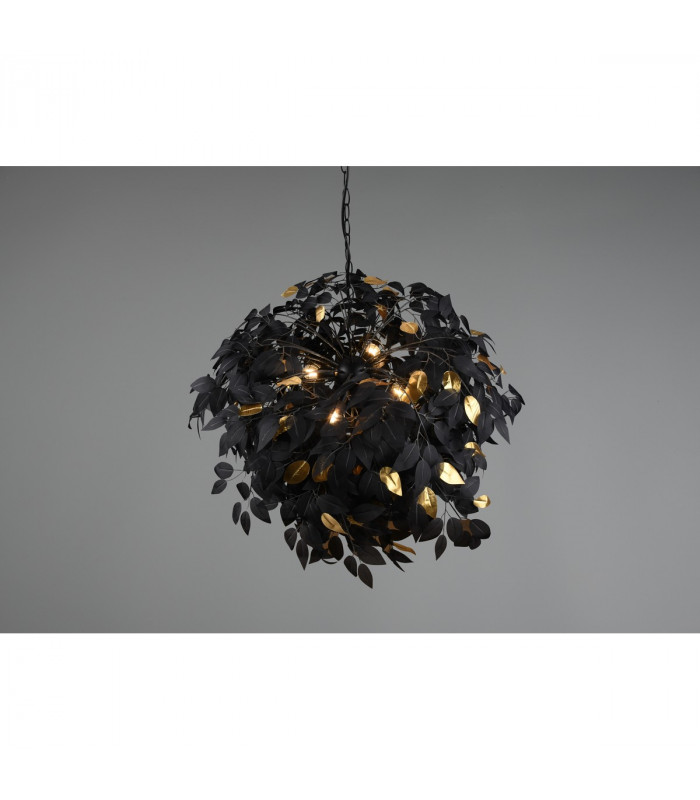 Leavy Modern 4 Light Pendant Ceiling Light Black Matt-3