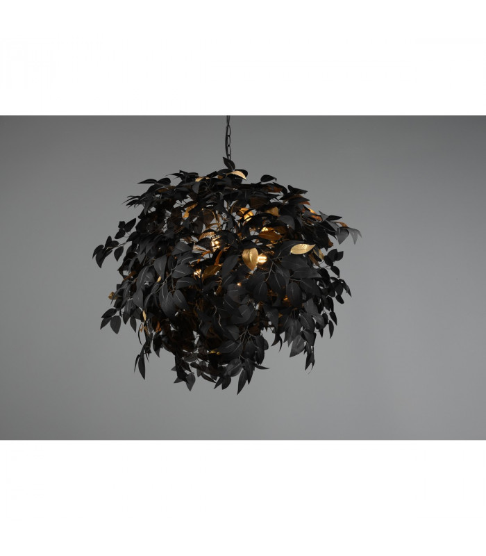 Leavy Modern 4 Light Pendant Ceiling Light Black Matt-4