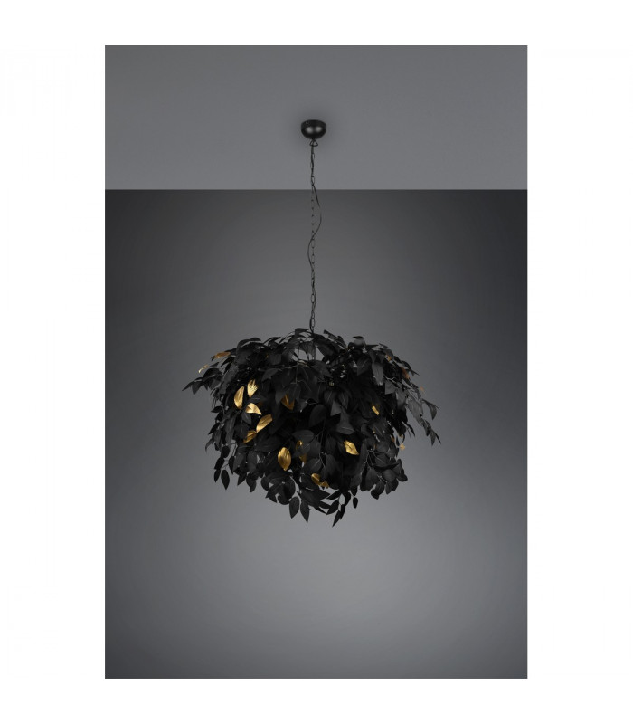 Leavy Modern 4 Light Pendant Ceiling Light Black Matt-5