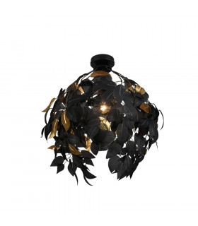 Leavy Modern Semi Flush Ceiling Light Black Matt-1