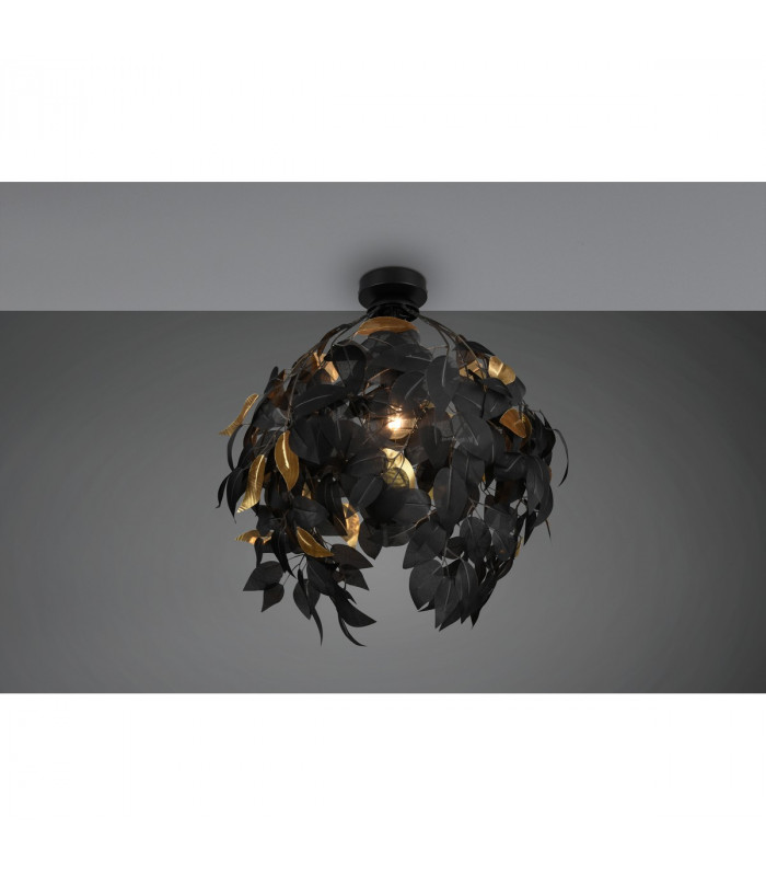 Leavy Modern Semi Flush Ceiling Light Black Matt-2