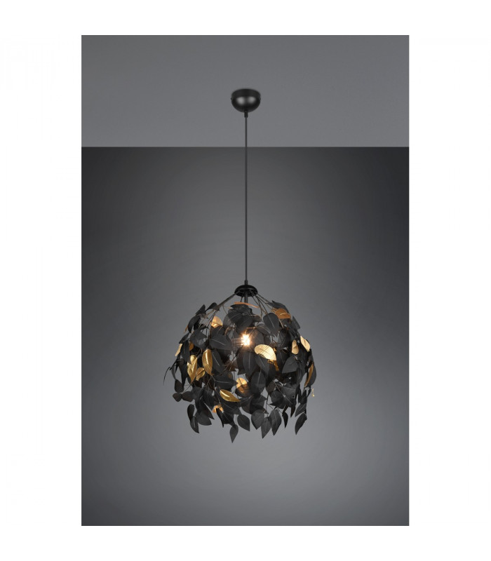 Leavy Modern Pendant Ceiling Light Black Matt-2