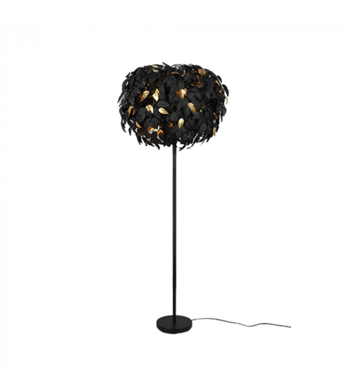 Leavy Modern 3 Light Floor Lamp Black Matt with Footswitch-1