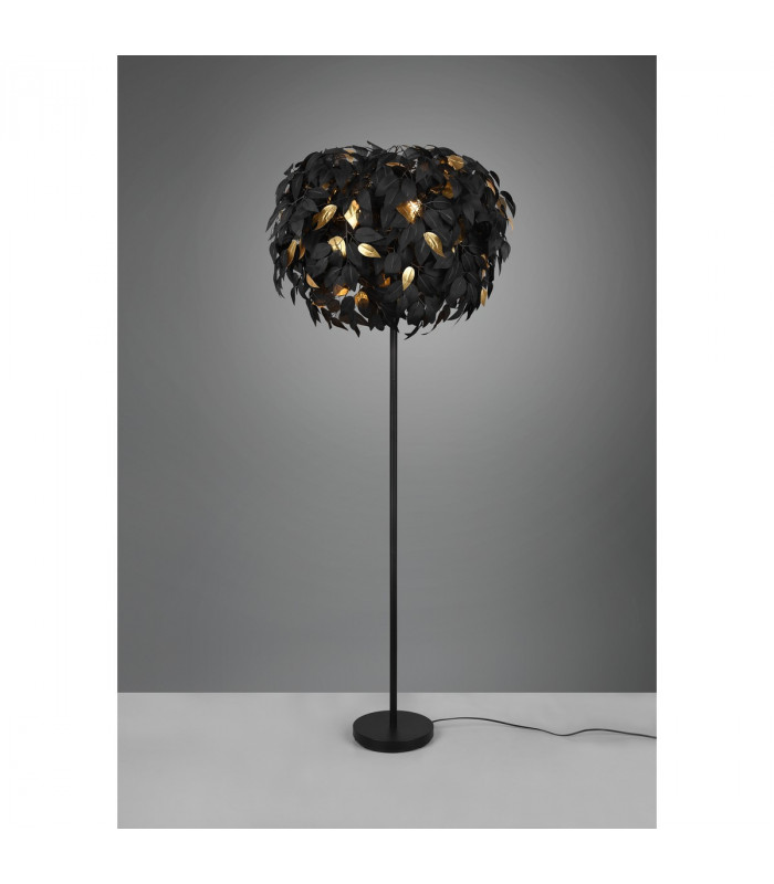 Leavy Modern 3 Light Floor Lamp Black Matt with Footswitch-2