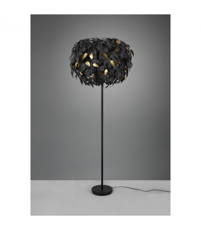 Leavy Modern 3 Light Floor Lamp Black Matt with Footswitch-3