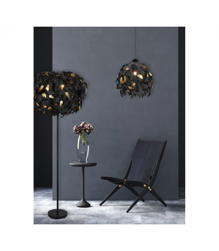 Leavy Modern 3 Light Floor Lamp Black Matt with Footswitch-4