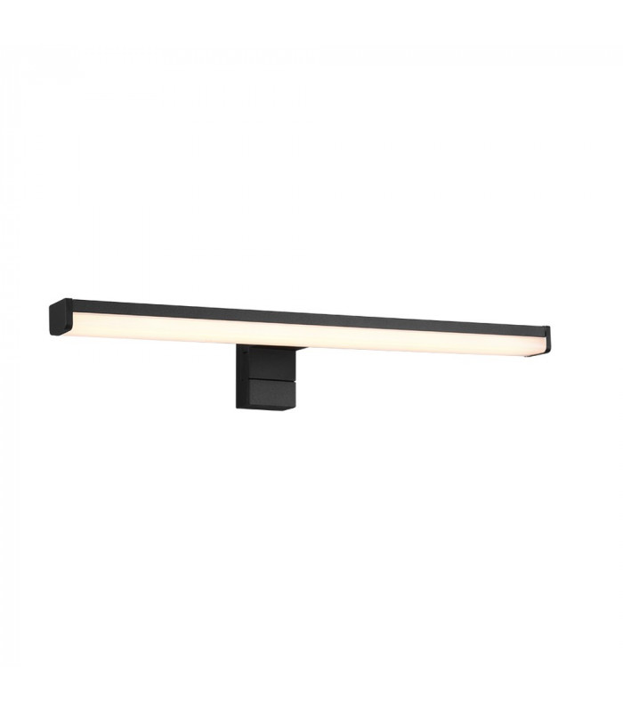 Lino Modern 40cm Bathroom Wall Lamp Black Matt 3000K IP44-1