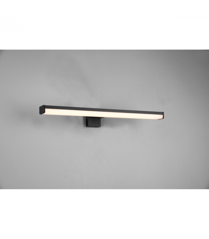Lino Modern 40cm Bathroom Wall Lamp Black Matt 3000K IP44-3