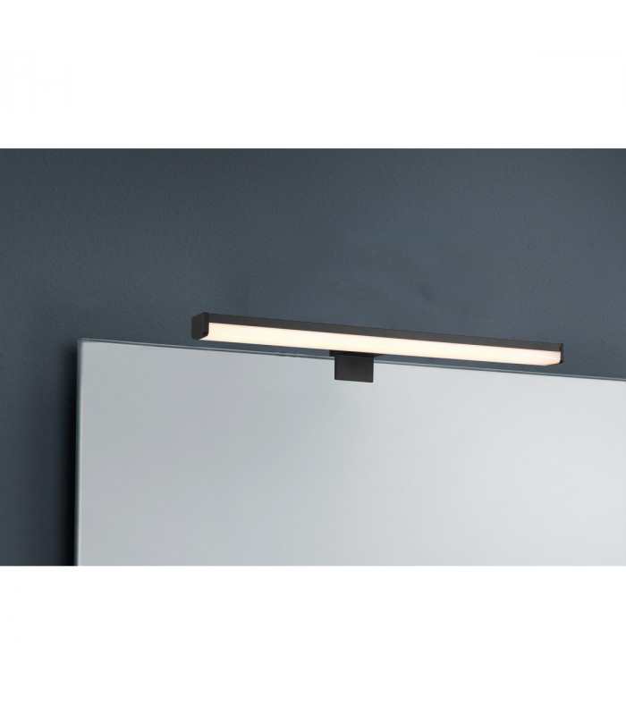 Lino Modern 40cm Bathroom Wall Lamp Black Matt 3000K IP44-5