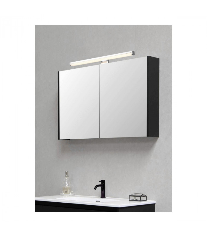 Lino Modern 40cm Bathroom Wall Lamp Chrome 3000K IP44-6