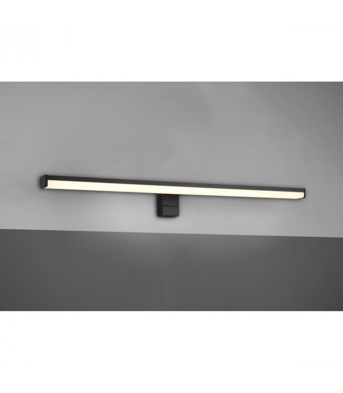 Lino Modern 60cm Bathroom Wall Lamp Black Matt 3000K IP44-2