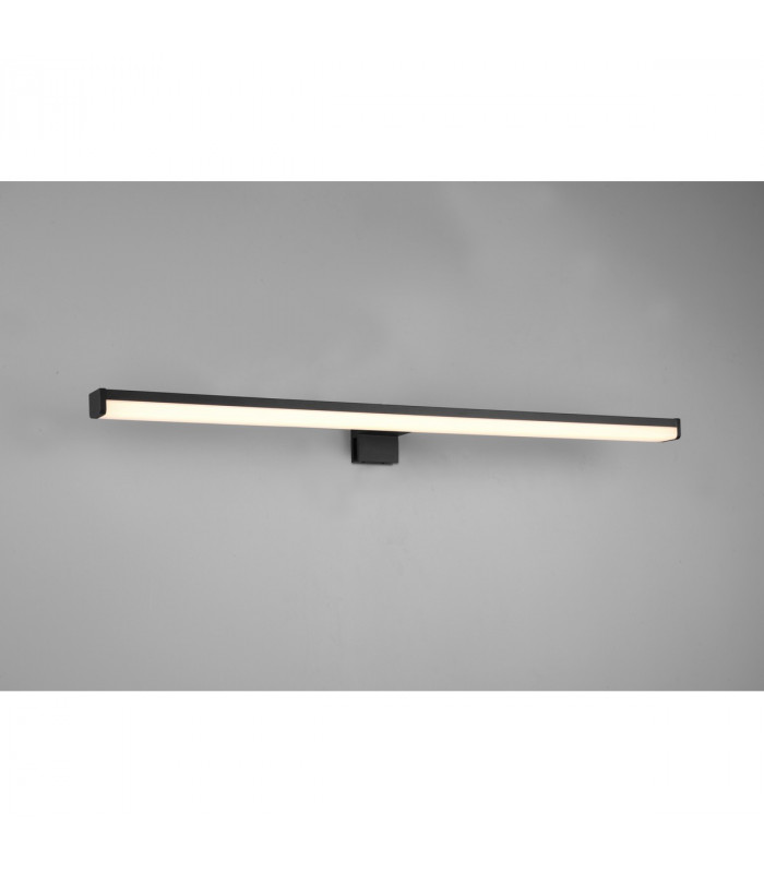 Lino Modern 60cm Bathroom Wall Lamp Black Matt 3000K IP44-3
