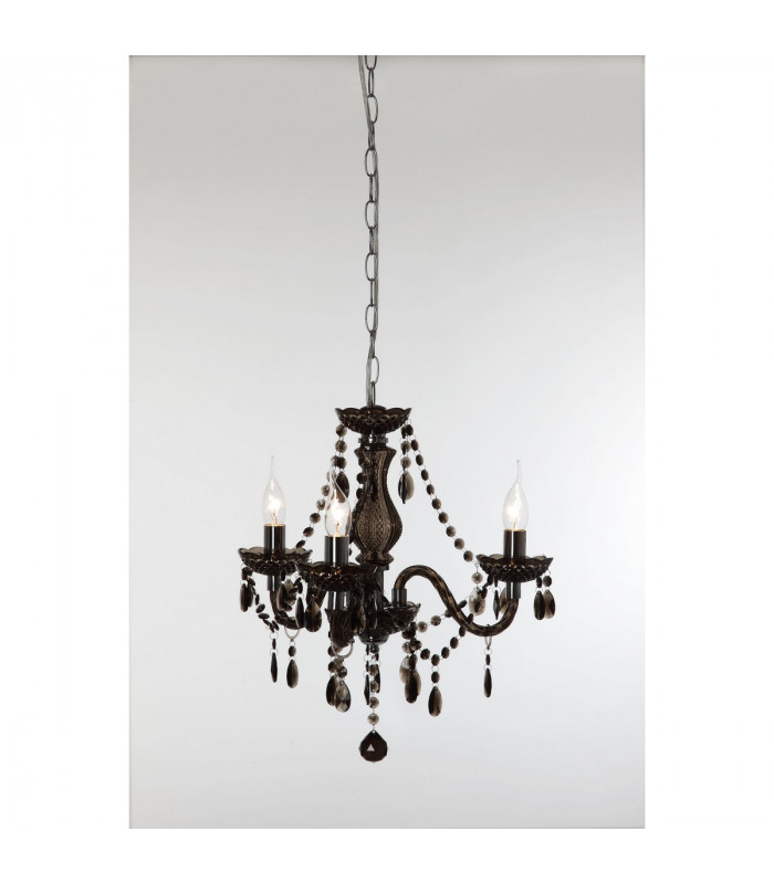 Lüster Classic 3 Light Multi Arm Chandelier Chrome Black-1