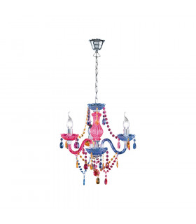 Lüster Young living 3 Light Multi Arm Chandelier Chrome-1