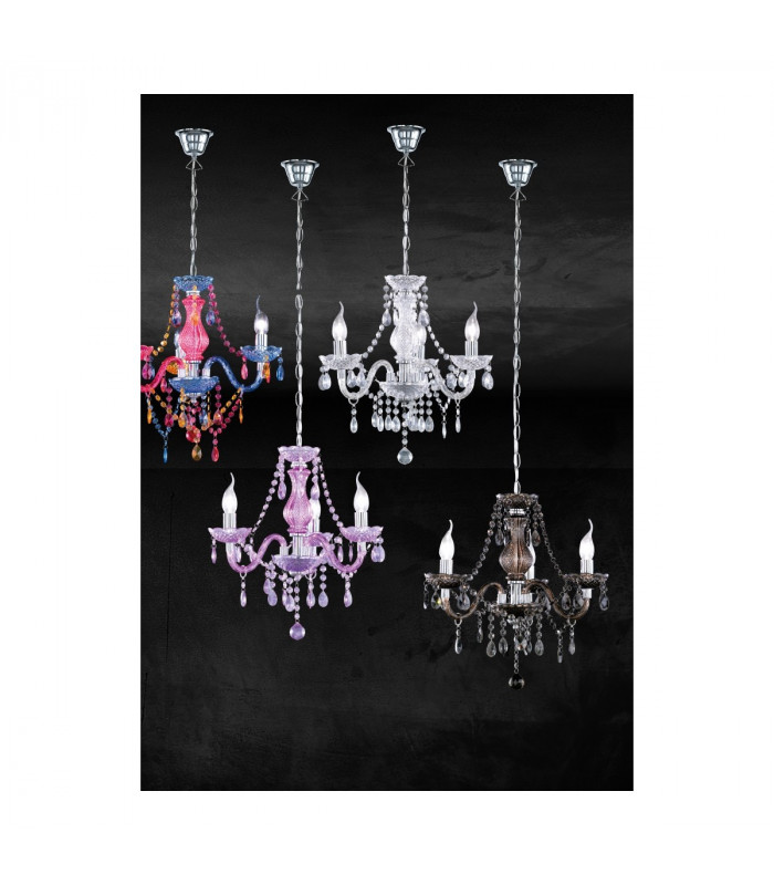 Lüster Young living 3 Light Multi Arm Chandelier Chrome-3