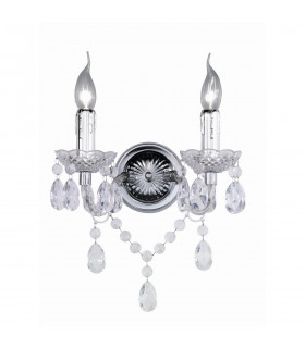 Lüster Modern 2 Light Candle Wall Lamp Chrome-1