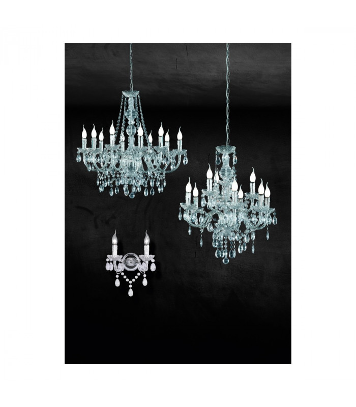 Lüster Classic 10 Light Multi Arm Chandelier Chrome-2