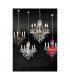 Lüster Classic 5 Light Multi Arm Chandelier Chrome Black-4