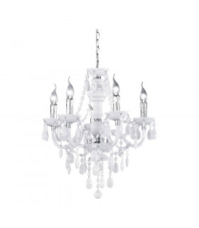 Lüster Young living 5 Light Multi Arm Chandelier Chrome White-1