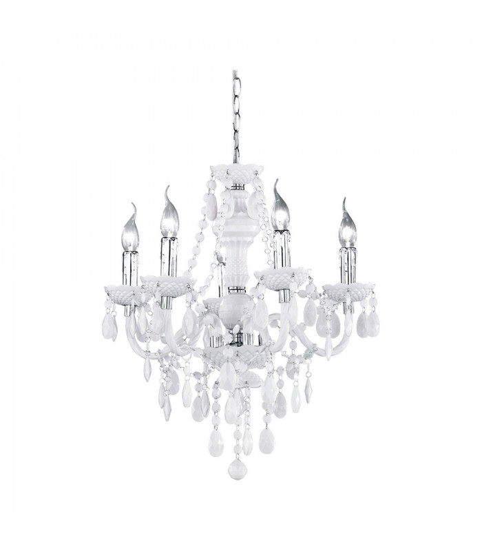 Lüster Young living 5 Light Multi Arm Chandelier Chrome White-1