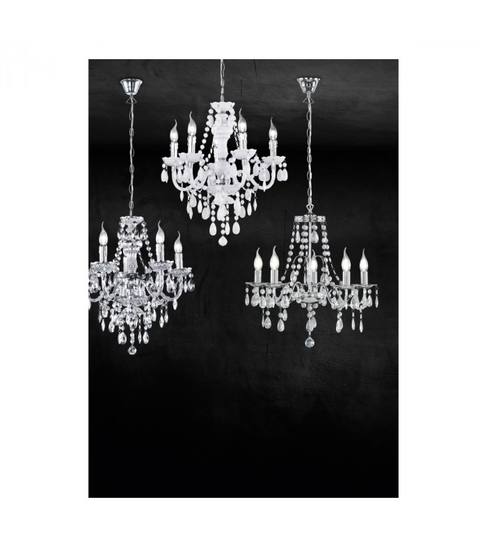Lüster Young living 5 Light Multi Arm Chandelier Chrome White-3