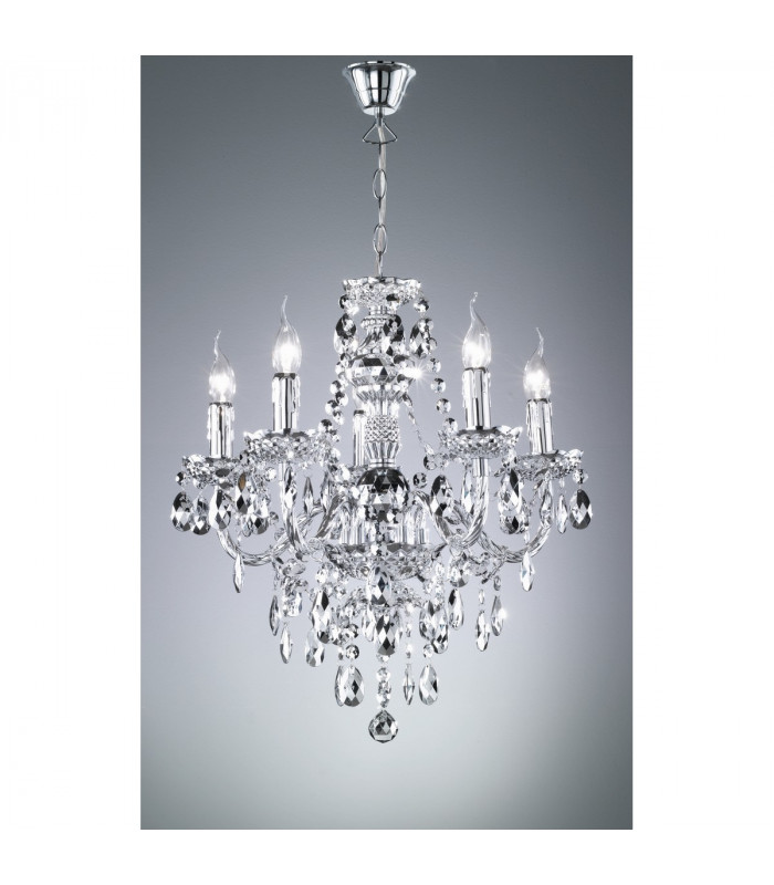 Lüster Young living 5 Light Multi Arm Chandelier Chrome-2