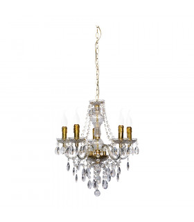 Lüster Classic 5 Light Multi Arm Chandelier Brass polished-1