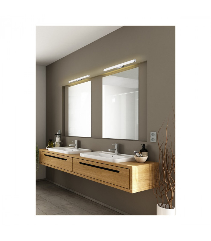 Mattimo Modern 60cm Bathroom Wall Lamp Chrome 3000K IP44-4