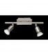 Nimes Modern 2 Light Twin Ceiling Spotlight Nickel Matt 3000K-1