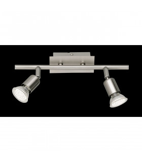Nimes Modern 2 Light Twin Ceiling Spotlight Nickel Matt 3000K-1