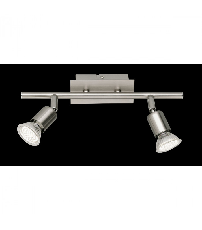 Nimes Modern 2 Light Twin Ceiling Spotlight Nickel Matt 3000K-1