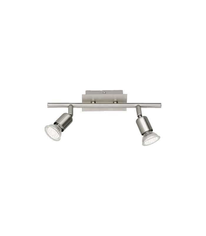 Nimes Modern 2 Light Twin Ceiling Spotlight Nickel Matt 3000K-2